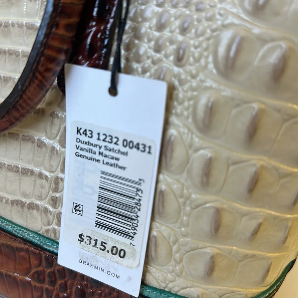 Gorgeous Brahmin Duxbury Satchel in Vanilla Macaw - Picture 6 of 9